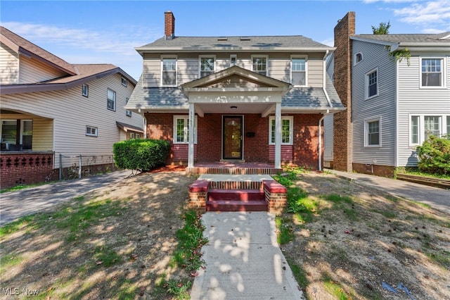 view of front of house with covered porch