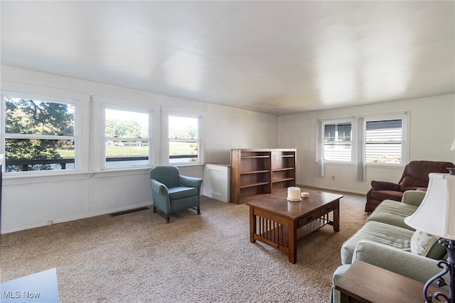 view of carpeted living room