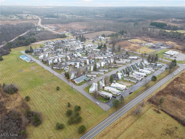 aerial view featuring a rural view