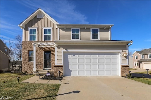 view of front of home featuring a garage