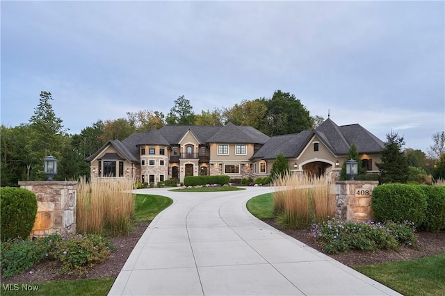 view of french country home