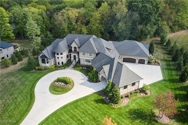408 Sharon Falls Dr, Wadsworth, OH 44281 - bird's eye view featuring a forest view