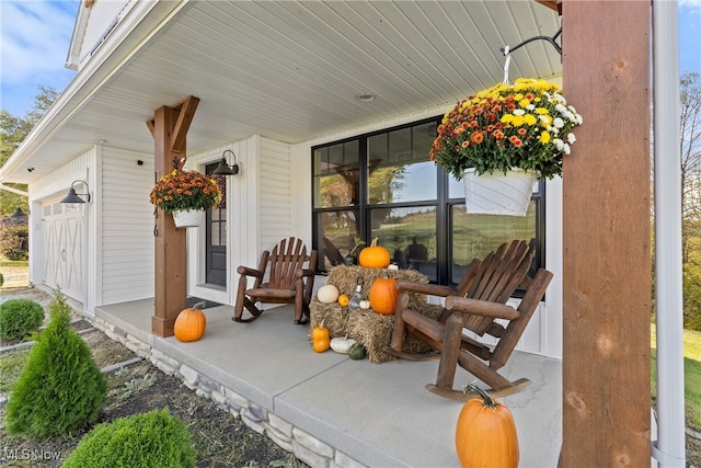 view of patio with covered porch