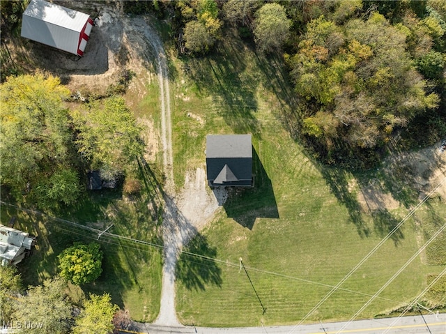 bird's eye view featuring a rural view