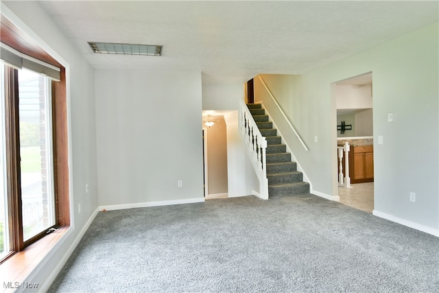 view of carpeted empty room