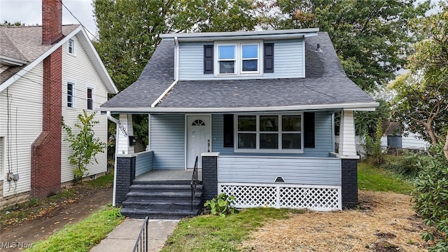 view of front of house with covered porch