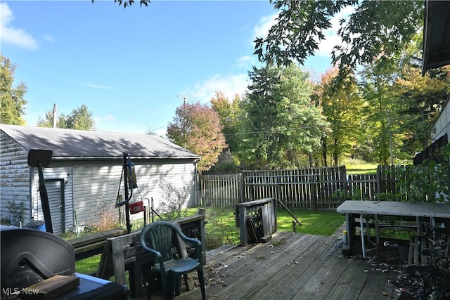 view of wooden deck