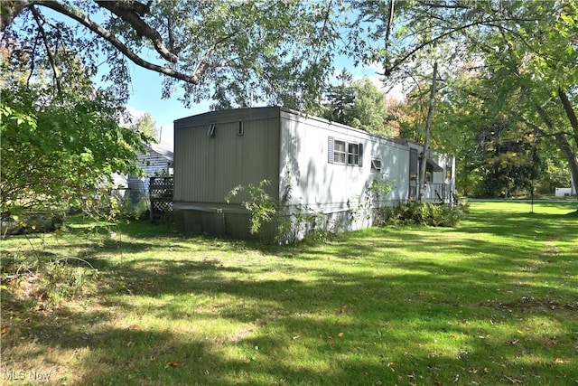 exterior space with a yard