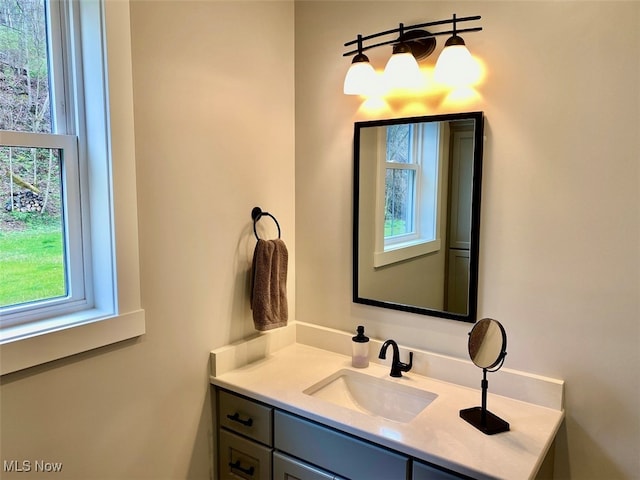 bathroom with vanity