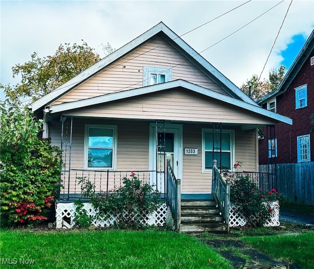 bungalow-style house with a porch