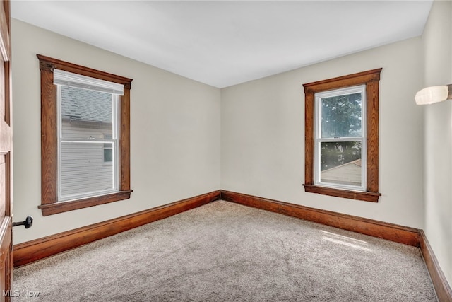 view of carpeted empty room