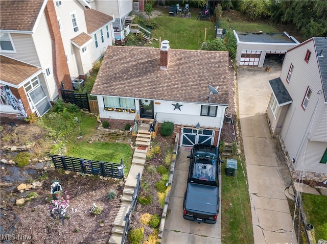 birds eye view of property