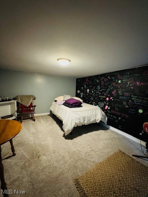 bedroom with carpet floors