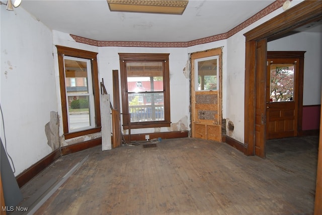 entrance foyer with dark hardwood / wood-style flooring