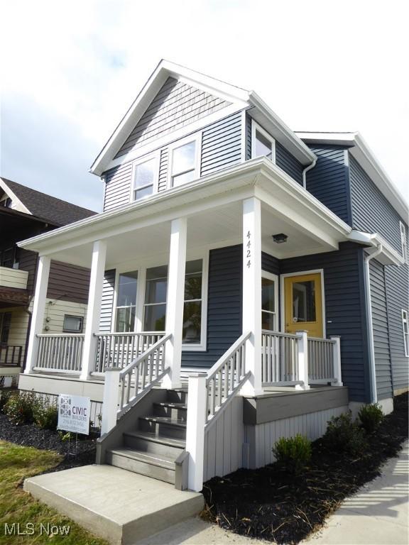 4424 W 53rd St, Cleveland, OH 44109 - view of front of home featuring a porch
