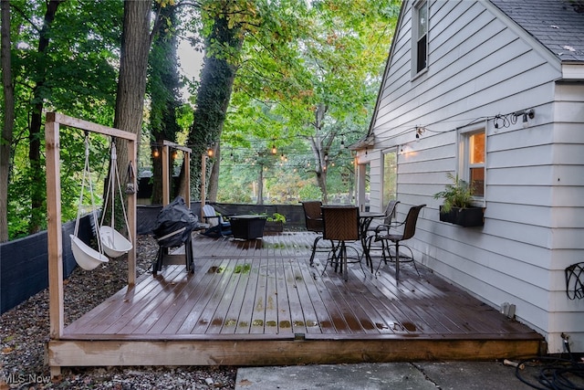 view of wooden deck