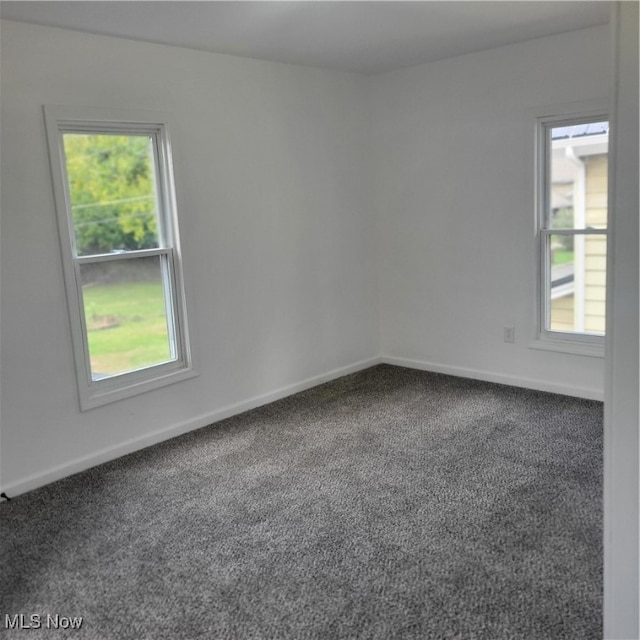 carpeted spare room with plenty of natural light