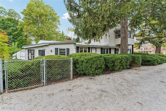 view of front of home