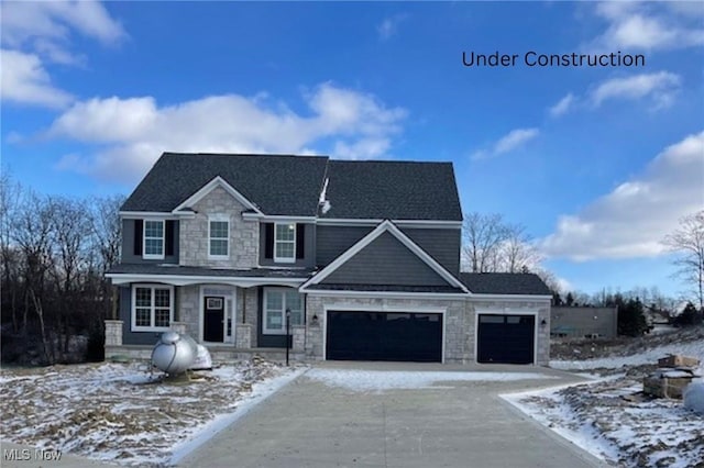 view of front of home featuring a garage