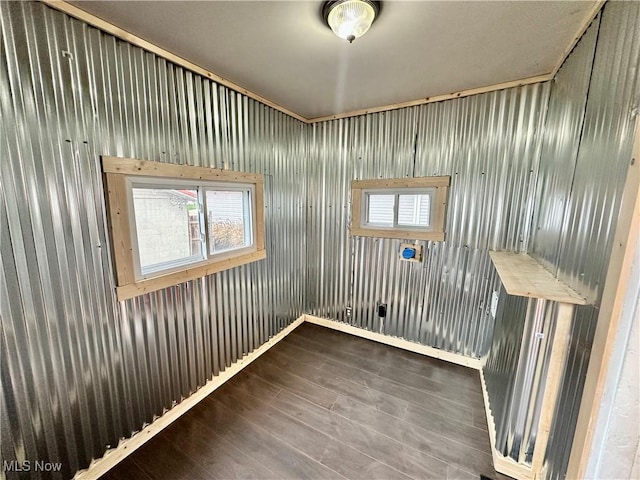 spare room featuring hardwood / wood-style flooring