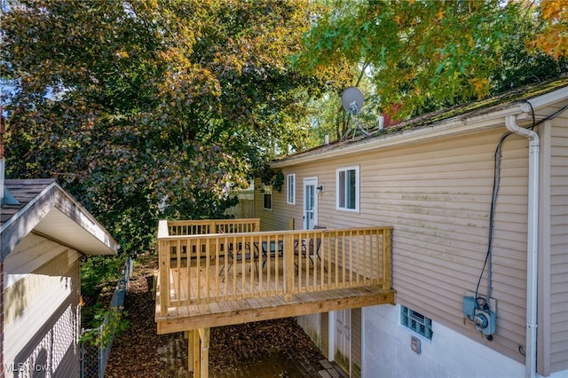 view of wooden deck