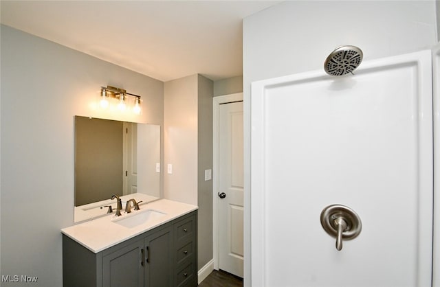 bathroom with vanity