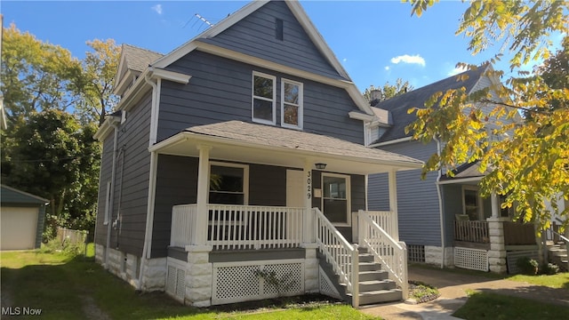 view of front of home featuring a porch