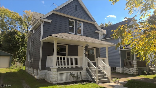 view of front of home with a porch