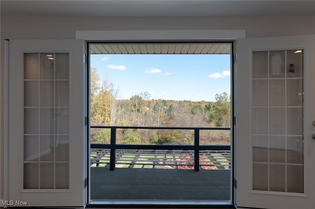 view of doorway to outside