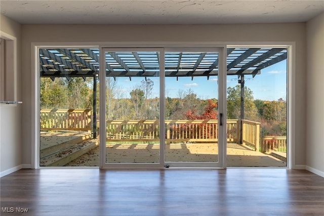 entryway featuring hardwood / wood-style flooring