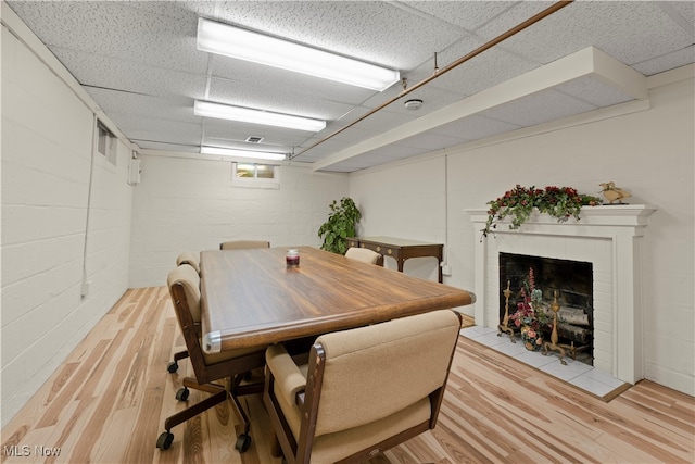 dining room featuring light wood-type flooring