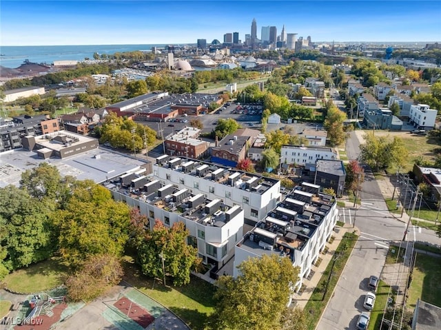 drone / aerial view featuring a view of city