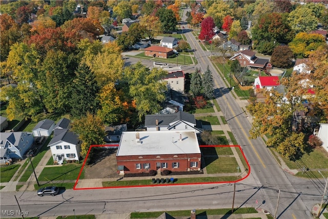2890 Bailey Rd, Cuyahoga Falls, OH 44221 - aerial perspective of suburban area featuring property parcel outlined
