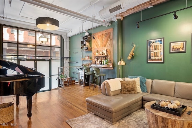 interior space featuring hardwood / wood-style floors