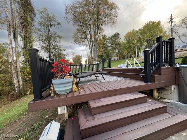 view of wooden terrace