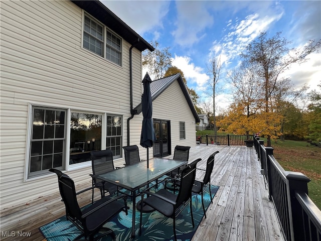 view of wooden deck