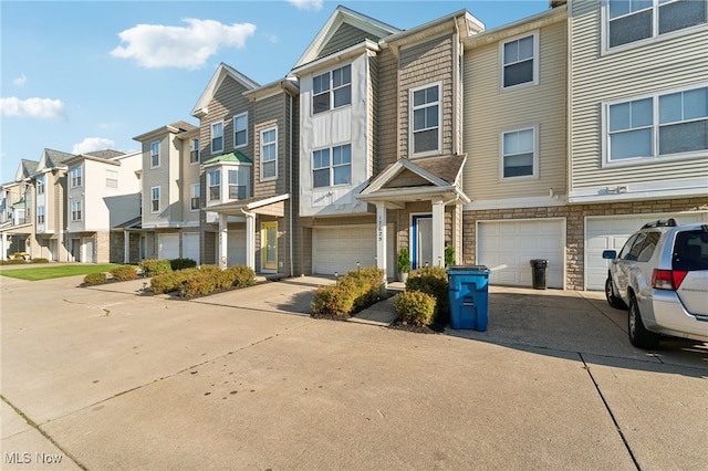 view of property with a garage