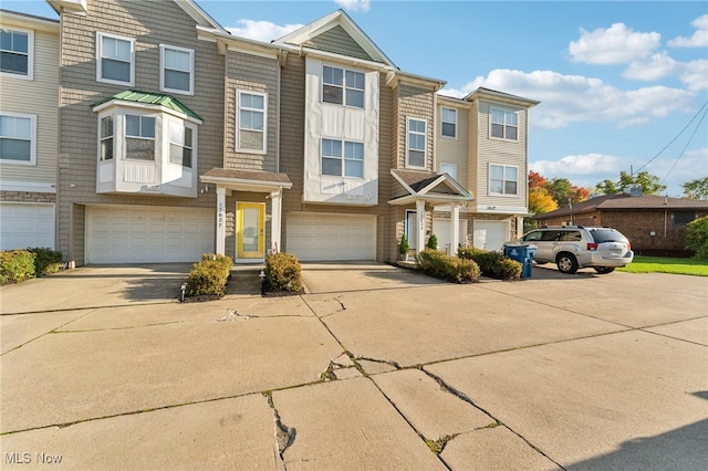 view of property featuring a garage