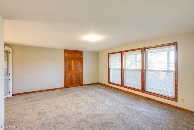 view of carpeted empty room