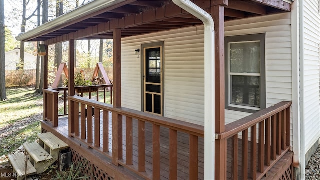 view of wooden terrace