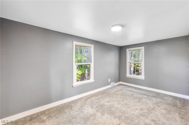 view of carpeted empty room