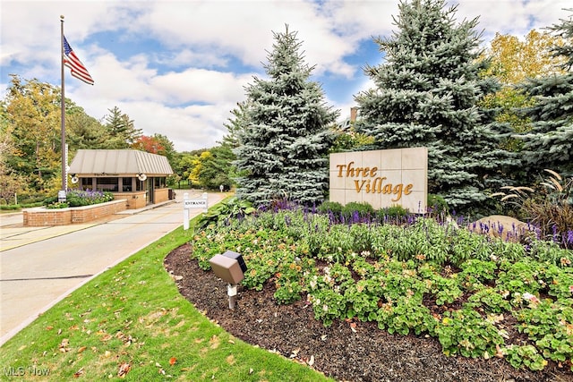 view of community sign