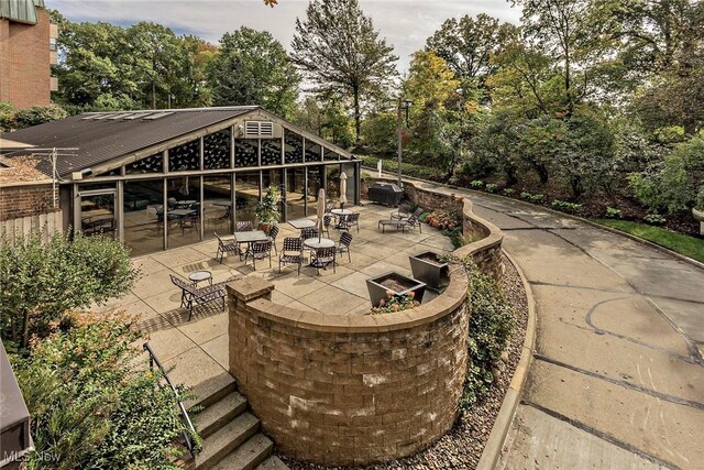 view of patio / terrace with a gazebo