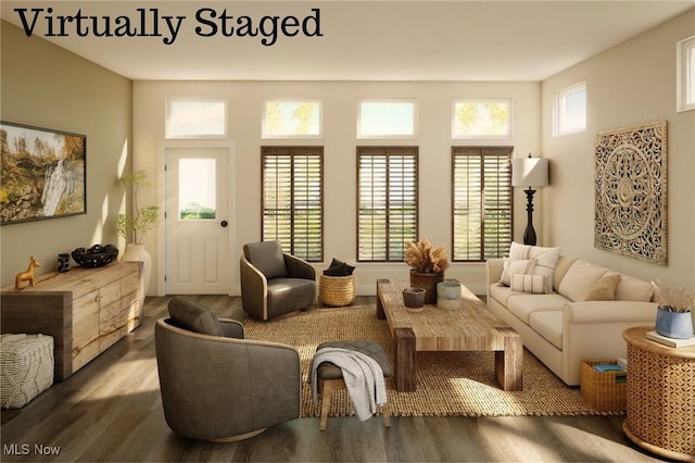 living room featuring wood finished floors