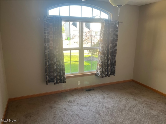 view of carpeted empty room