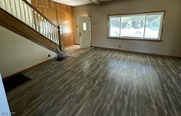 entryway featuring dark hardwood / wood-style flooring