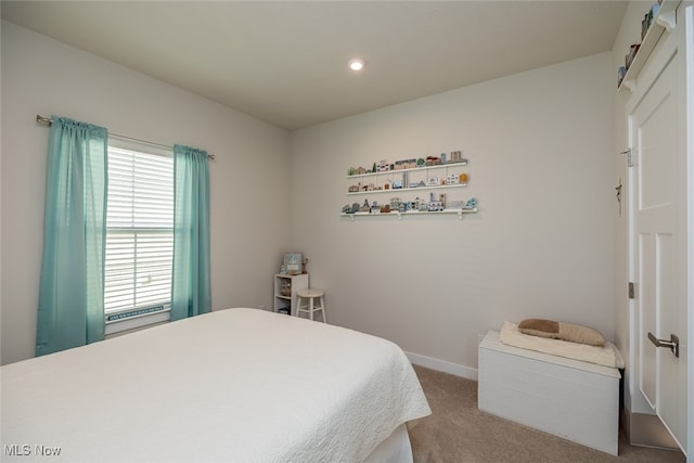 view of carpeted bedroom