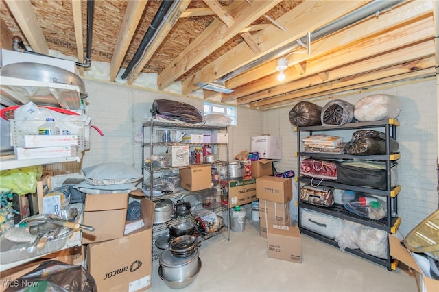 view of storage room