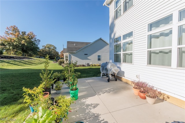 view of patio featuring grilling area