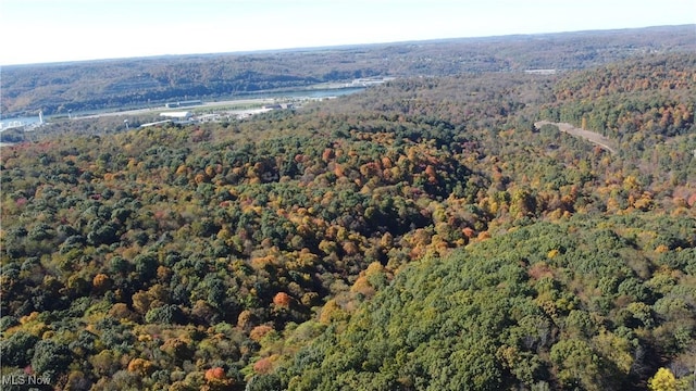 96 Trotter Dr, New Cumberland, WV 26047 - aerial overview of property's location featuring a heavily wooded area